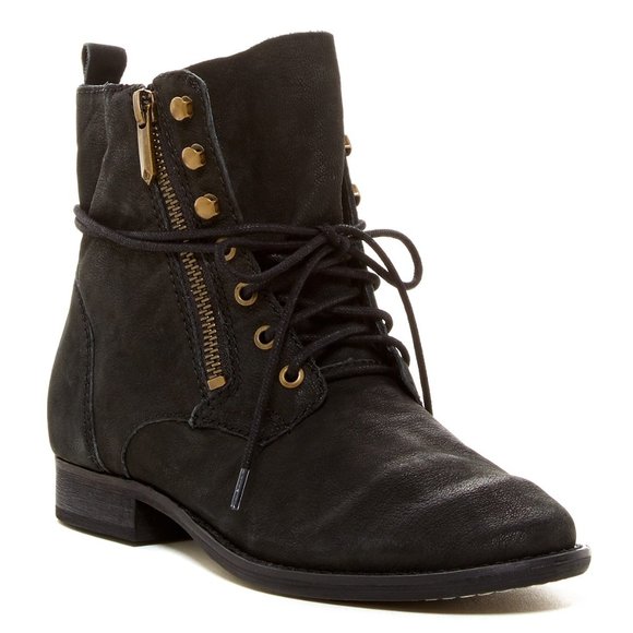 NEW Sam Edelman Mackay Leather Combat Boots Sz 6.5 - Picture 3 of 6